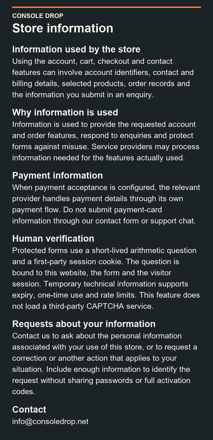 Privacy Policy — Console Drop